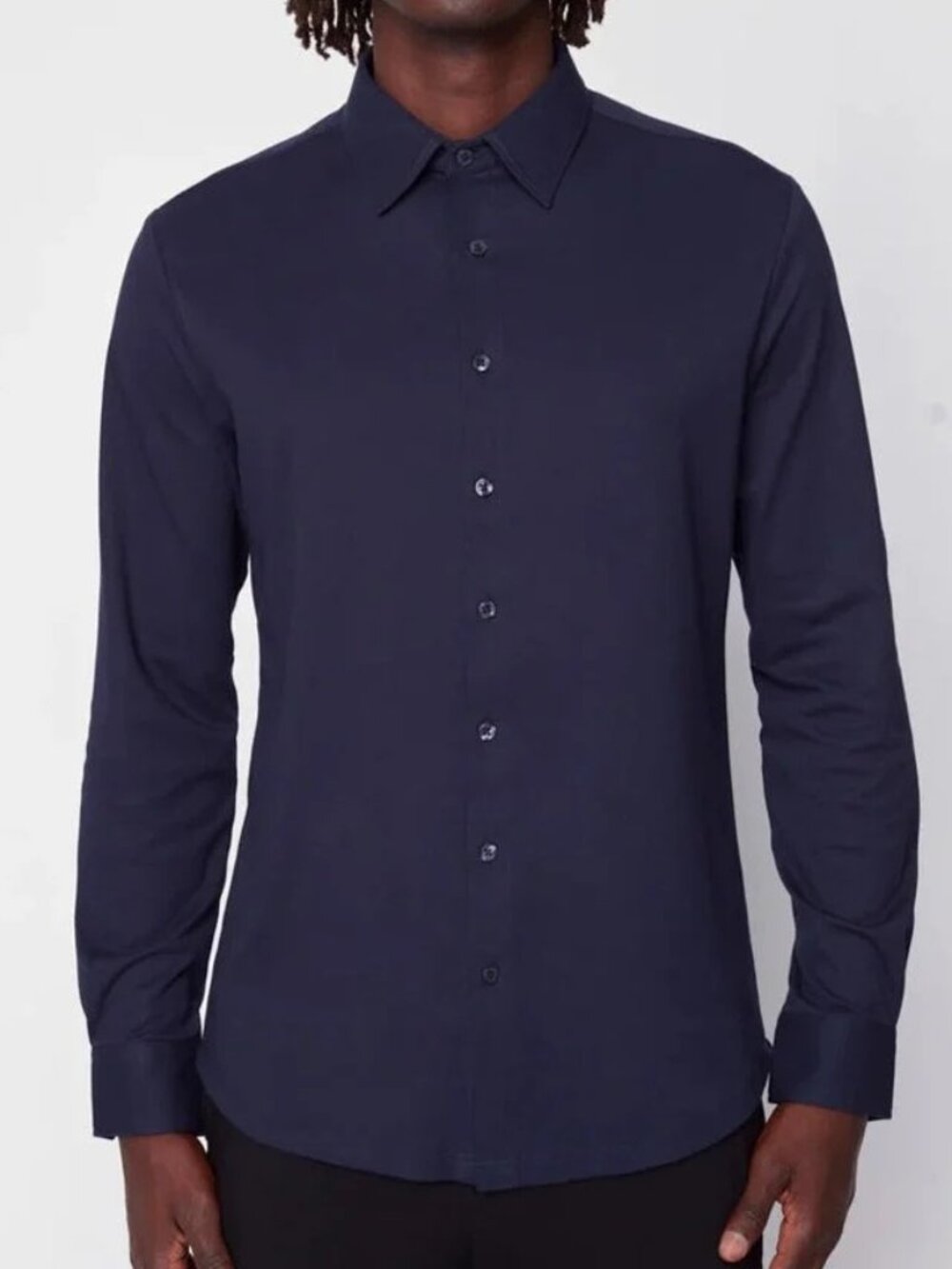 Projek Raw Navy Long Sleeve Knit Shirt/13727